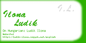 ilona ludik business card